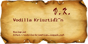 Vodilla Krisztián névjegykártya