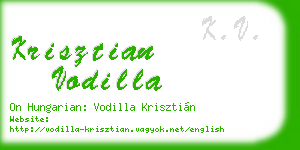 krisztian vodilla business card