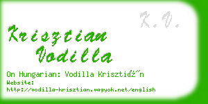 krisztian vodilla business card